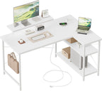 Small L Shaped Desk with Power Outlets 100