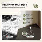 Small L Shaped Desk with Power Outlets 100