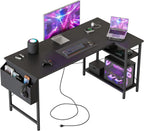 Small L Shaped Desk with Power Outlets 100