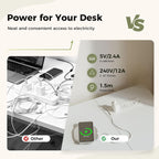 Small L Shaped Desk with Power Outlets 100