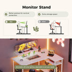 Small L Shaped Desk with Power Outlets 100