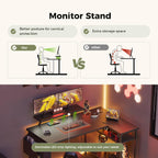 Small L Shaped Desk with Power Outlets 100
