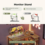 Small L Shaped Desk with Power Outlets 100