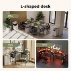 Small L Shaped Desk with Power Outlets 100