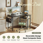 Small L Shaped Desk with Power Outlets 100