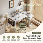 Small L Shaped Desk with Power Outlets 100