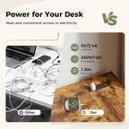 Small L Shaped Desk with Power Outlets 100