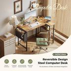 Small L Shaped Desk with Power Outlets 100