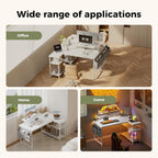 Small L Shaped Desk with Power Outlets 100