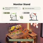 Small L Shaped Desk with Power Outlets 100