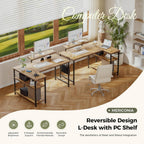 Small L Shaped Desk with Power Outlets 100