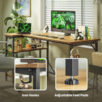 Small L Shaped Gaming Desk with Power Outlets