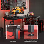 Small L Shaped Gaming Desk with Power Outlets