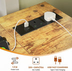 Small L Shaped Gaming Desk with Power Outlets