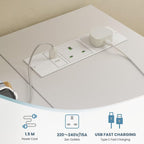 Small L Shaped Gaming Desk with Power Outlets