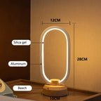 Small LED Table Lamps Modern Nightstand Oval Bedside