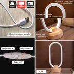 Small LED Table Lamps Modern Nightstand Oval Bedside