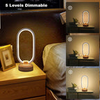 Small LED Table Lamps Modern Nightstand Oval Bedside