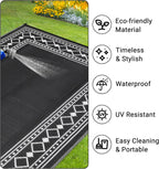 Small Outdoor Rug Waterproof Reversible Patio Portable