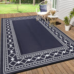Small Outdoor Rug Waterproof Reversible Patio Portable