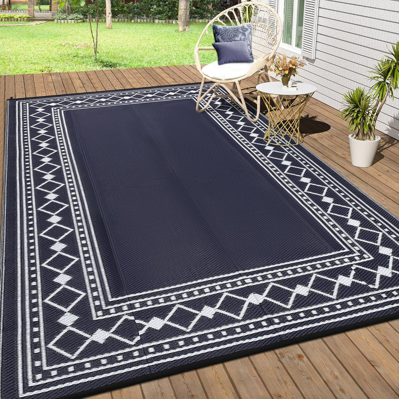 Small Outdoor Rug Waterproof Reversible Patio Portable