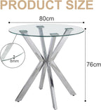 Small Round Dining Table Retro Kitchen 2 Seat