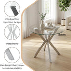 Small Round Dining Table Retro Kitchen 2 Seat