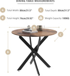 Small Round Dining Table Retro Kitchen 2 Seat