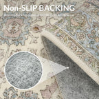 Small Rug Oat Taupe Washable Non-Slip Hallway