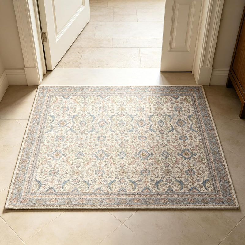 Small Rug Oat Taupe Washable Non-Slip Hallway