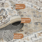 Small Rugs Non-Slip Faux Wool Door Mat