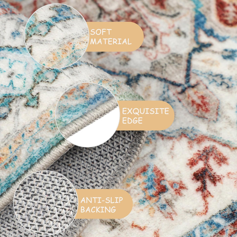 Small Rugs Non-Slip Faux Wool Door Mat