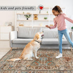 Small Rugs Non-Slip Faux Wool Door Mat