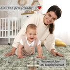 Small Rugs Non-Slip Faux Wool Door Mat