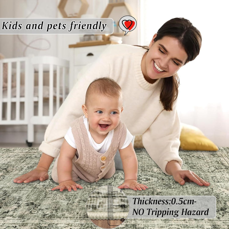 Small Rugs Non-Slip Faux Wool Door Mat