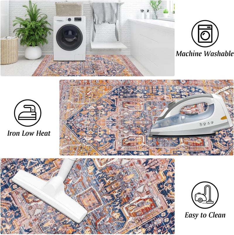 Small Rugs Non-Slip Faux Wool Door Mat