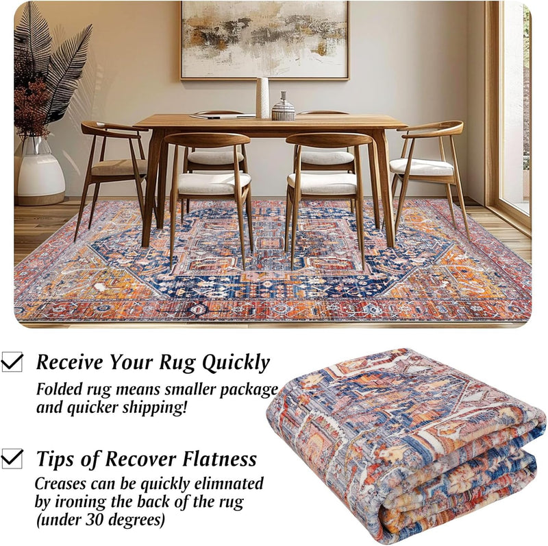 Small Rugs Non-Slip Faux Wool Door Mat