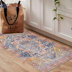 Small Rugs Non-Slip Faux Wool Door Mat