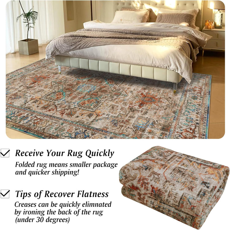 Small Rugs Non-Slip Faux Wool Door Mat