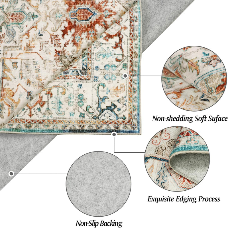 Small Rugs Non-Slip Faux Wool Door Mat