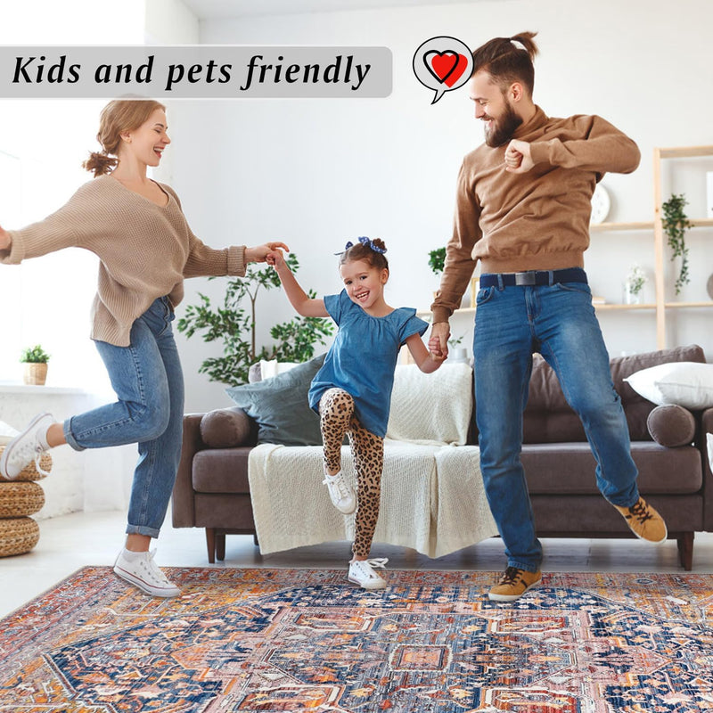 Small Rugs Non-Slip Faux Wool Door Mat