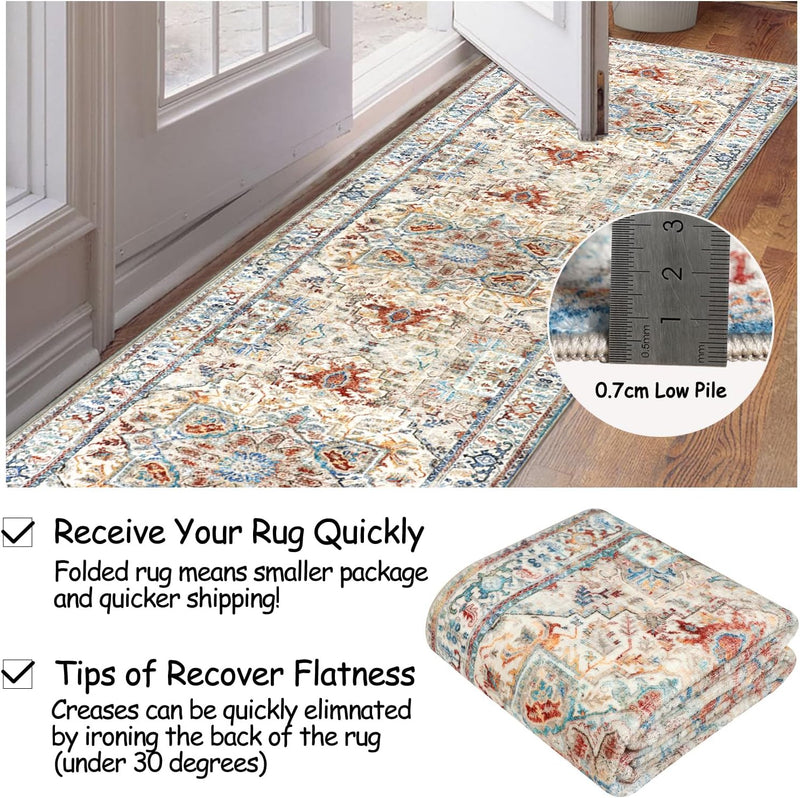 Small Rugs Non-Slip Faux Wool Door Mat
