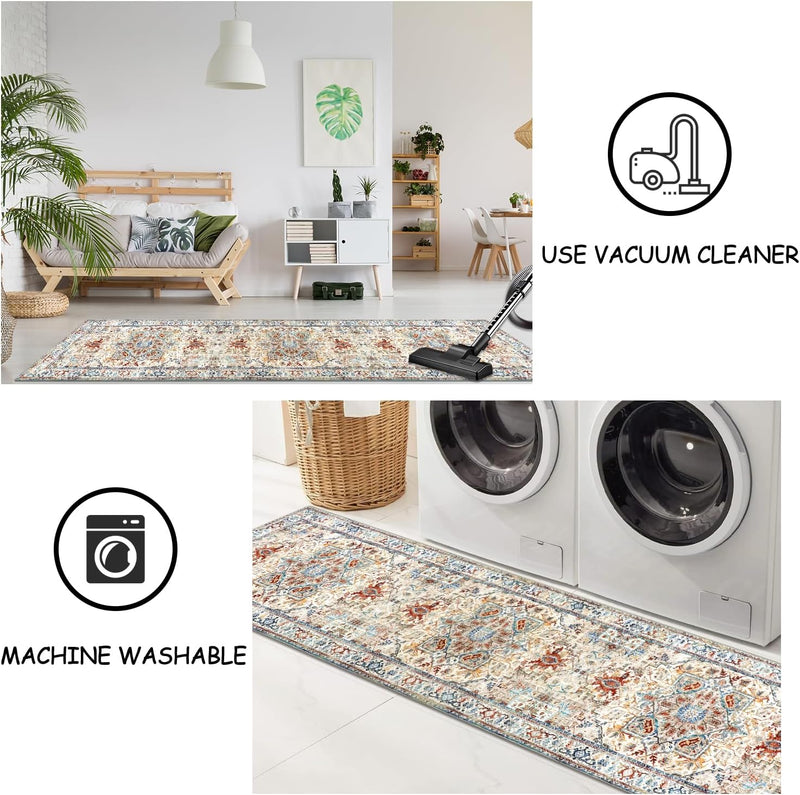 Small Rugs Non-Slip Faux Wool Door Mat