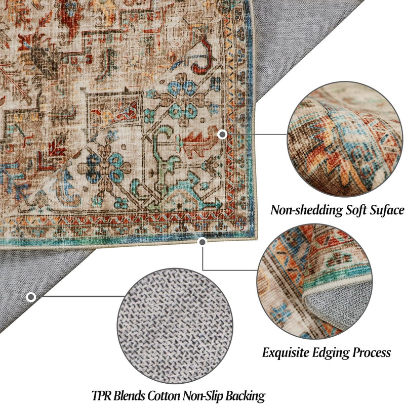 Small Rugs Non-Slip Faux Wool Door Mat