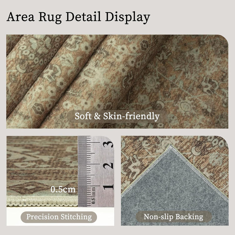 Small Rugs Non-Slip Faux Wool Door Mat