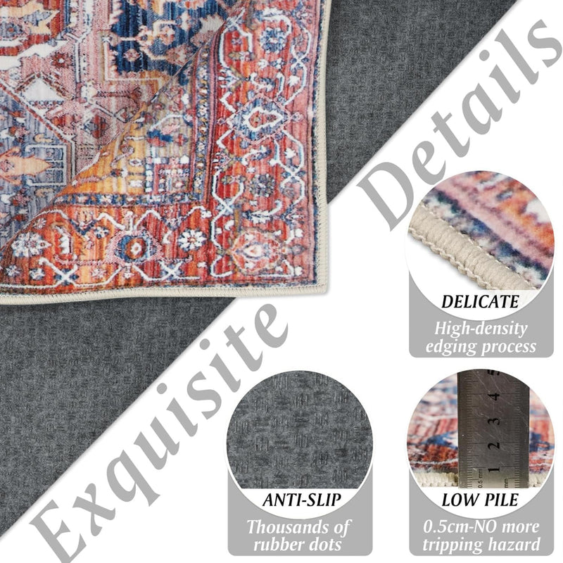 Small Rugs Non-Slip Faux Wool Door Mat
