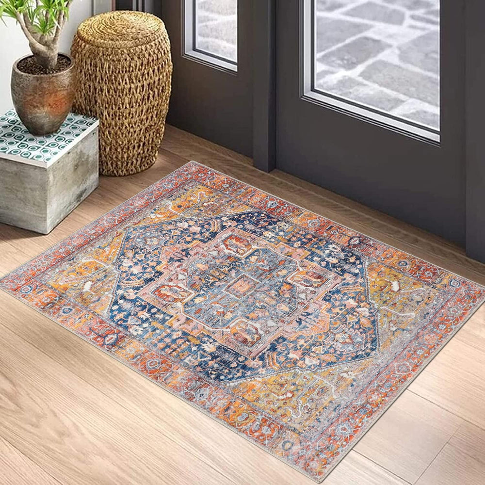 Small Rugs Non-Slip Faux Wool Door Mat