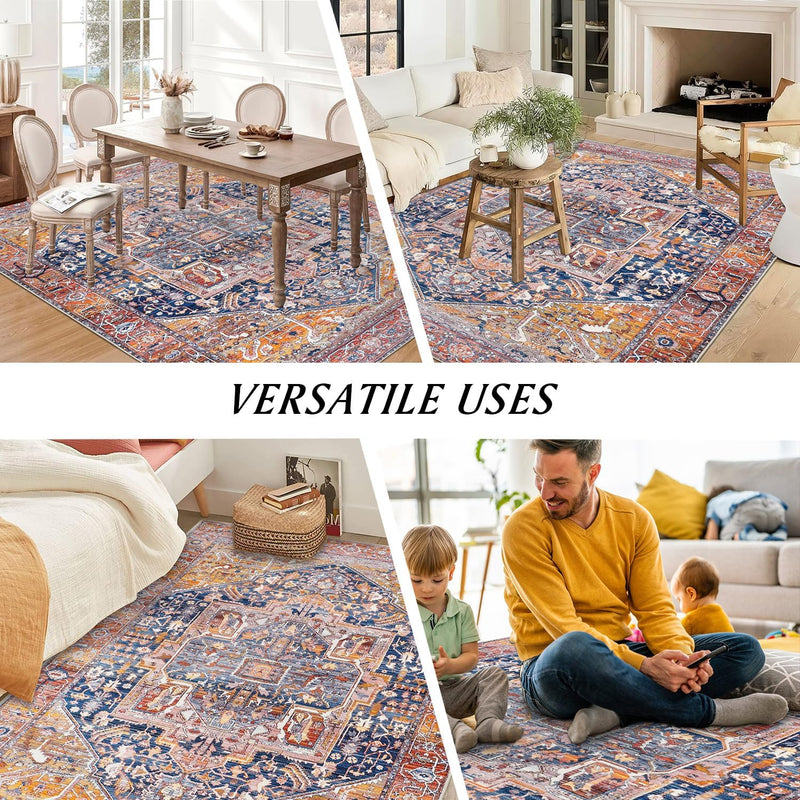 Small Rugs Non-Slip Faux Wool Door Mat