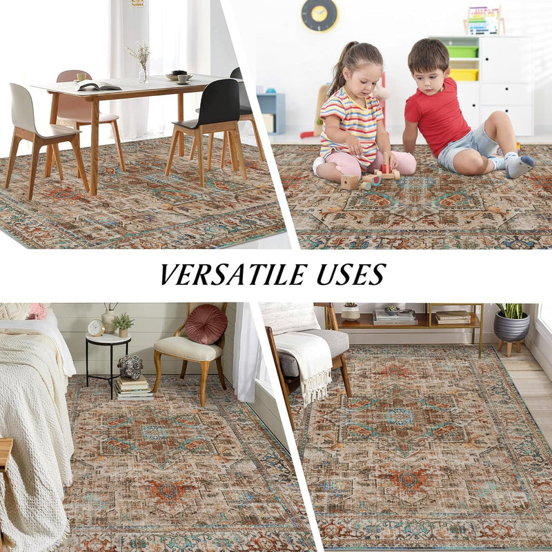Small Rugs Non-Slip Faux Wool Door Mat