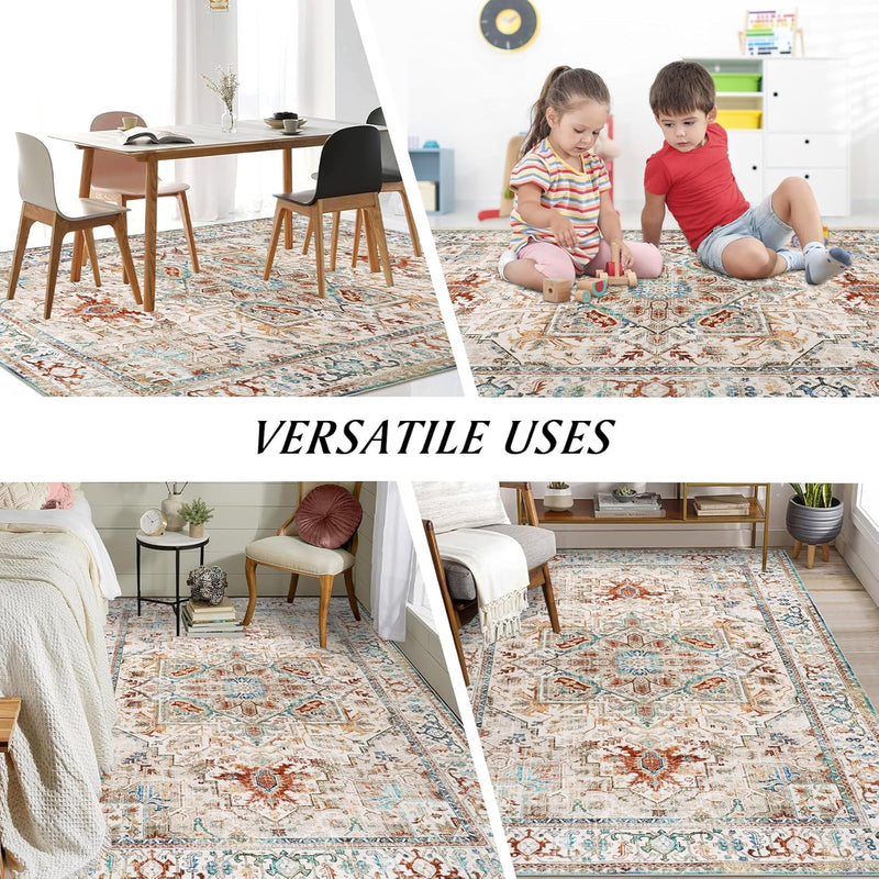 Small Rugs Non-Slip Faux Wool Door Mat